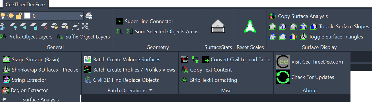 Xref Ribbon CeeThreeDee Free Tools | Cee Three Dee
